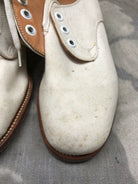 Genuine British Army Women's White Summer Shoes - WW2 Pattern - Size UK 3 S - The Militaria Shop