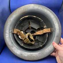 Load image into Gallery viewer, Original Pre-WW2 British Army Rare Spun Helmet - Complete with Liner &amp; Chinstrap
