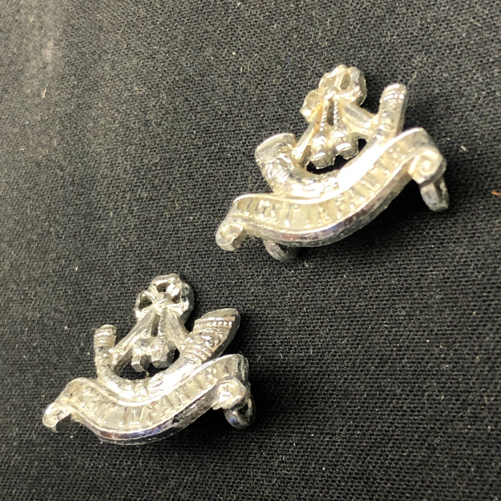 Original British Collar Badge Pair - Light Infantry - The Militaria Shop