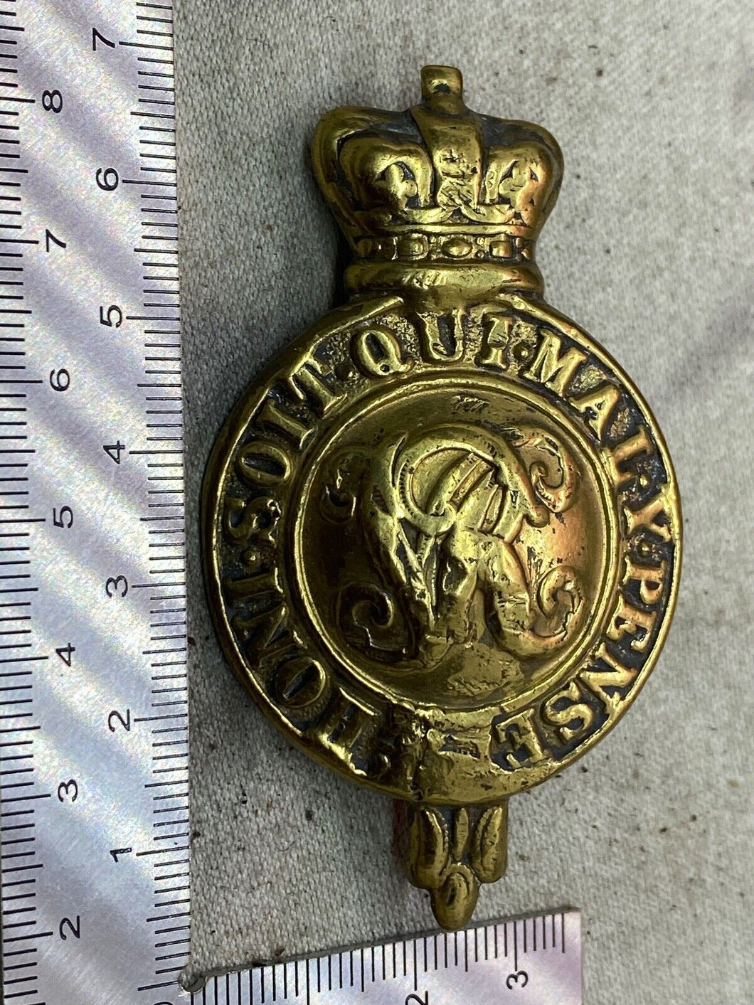 Original British Army Victorian Cavalry Horse Bridle / Pouch Badge