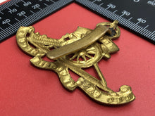 Load image into Gallery viewer, Original WW2 British Army Royal Artillery Kings Crown Cap Badge
