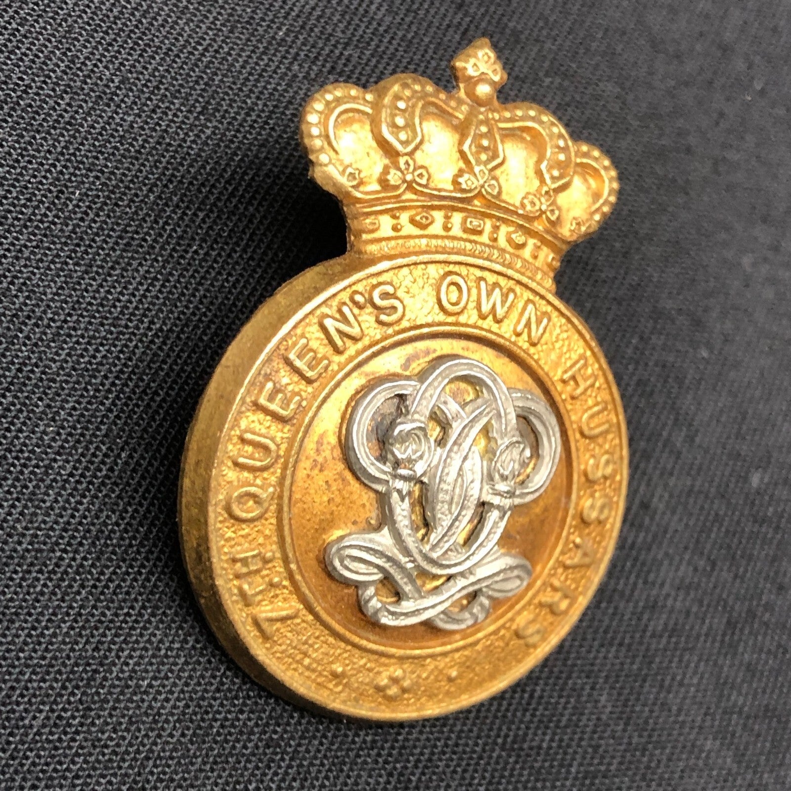 Original WW2 British Army Cap Badge - 7th Queens Own Hussars - The Militaria Shop