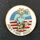 Vintage Enamel Pin - US Airforce F-14 Tomcat Anytime Baby patch - The Militaria Shop