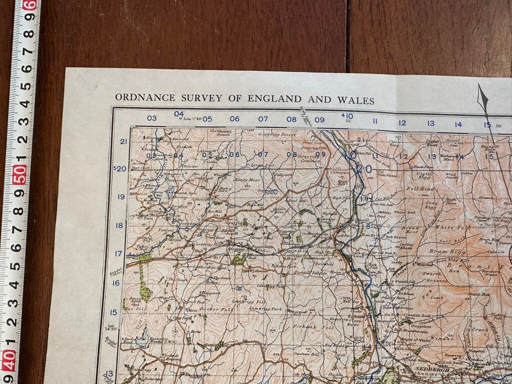 Original WW2 British Army GSGS Map of Scotland - Kirkby Londsale & Hawes - The Militaria Shop