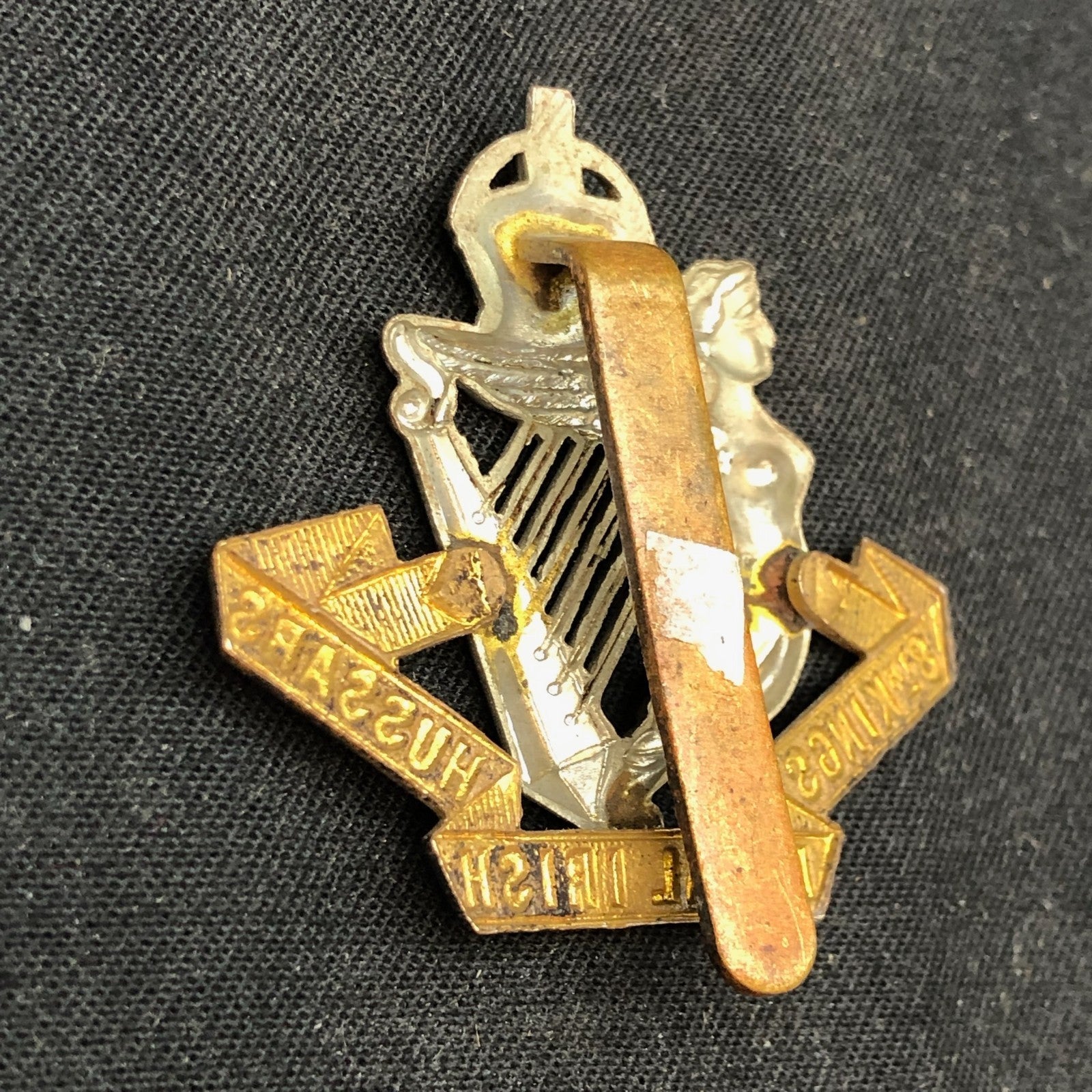Original WW1 British Army Cap Badge - 8th King's Royal Irish Hussars - The Militaria Shop