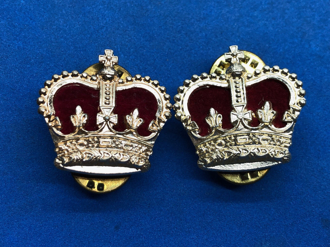 Genuine British Army Officers Rank Pip Crowns - Queen's Crown