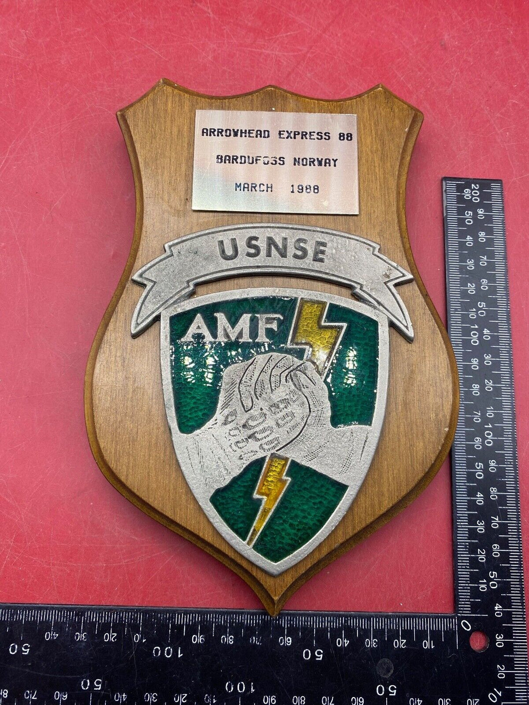 Original Operation Arrowhead Express 1988 - Allied Mechanical Force Wall Plaque