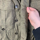 West German Field Jacket Green Wool Shirt Military Uniform Germany - 35" Chest - The Militaria Shop