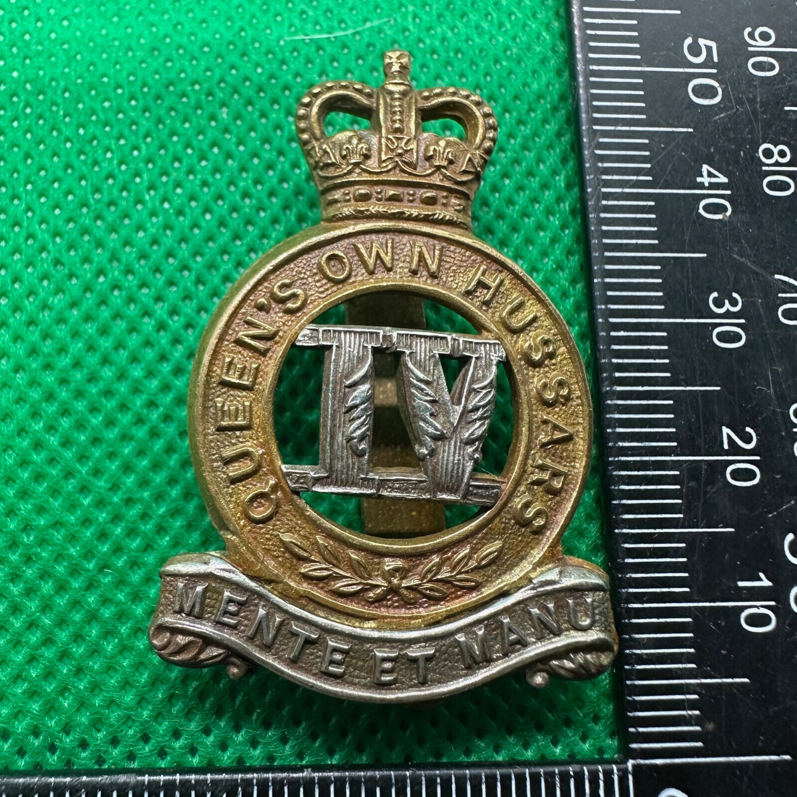 Original British Army Queen's Own Hussars Regiment Cap Badge - The Militaria Shop