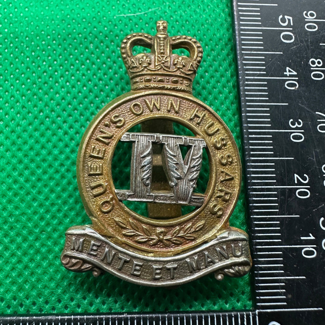 Original British Army Queen's Own Hussars Regiment Cap Badge - The Militaria Shop