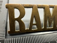 Load image into Gallery viewer, Original WW2 British Army RAMC Royal Army Medical Corps Brass Shoulder Title
