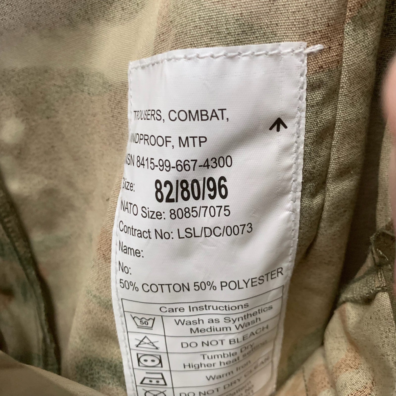 Genuine British Army MTP Windproof Combat Trousers Super Grade - Size 82/80/96 - The Militaria Shop
