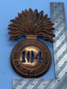 Original British Colonial Army Badge: 104th Battalion, Bengal Fusiliers Badge - The Militaria Shop