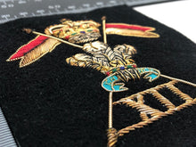 Load image into Gallery viewer, British Army Bullion Embroidered Blazer Badge - 12th Lancers
