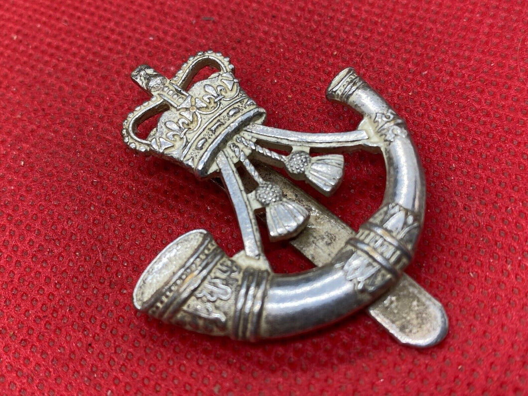 British Army Queen's Crown Light Infantry Cap Badge