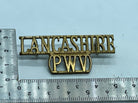 Original WW1 British Army Lancashire Prince of Wales Volunteer Shoulder Titles - The Militaria Shop