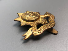 Load image into Gallery viewer, Original WW2 The Worcestershire Regiment Cap Badge
