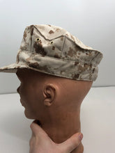 Load image into Gallery viewer, Genuine US Marine Corps USMC Desert Peaked Garrison Cap - Size Small
