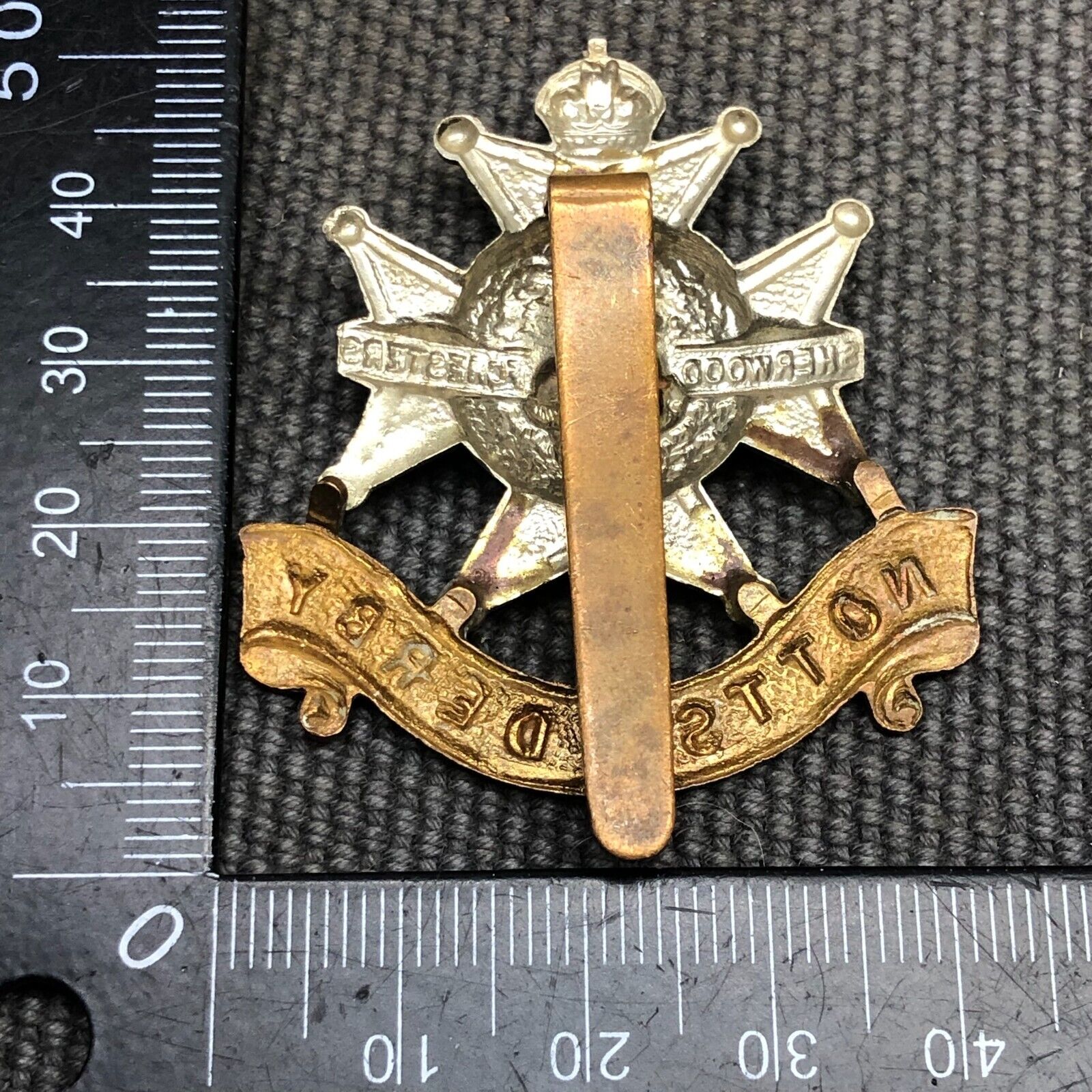 Original WW2 British Army Cap Badge - Notts and Derby Sherwood Foresters - The Militaria Shop