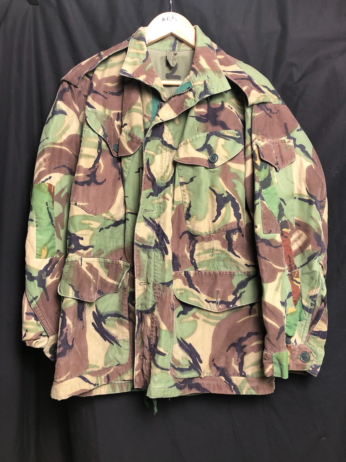 Original British Army 68 Pattern DPM Camouflaged Combat Smock Size 2 - 39" Chest - The Militaria Shop
