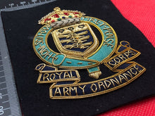 Load image into Gallery viewer, British Army Bullion Embroidered Blazer Badge - Royal Army Ordnance Corps
