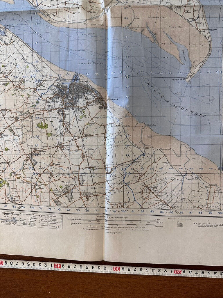 Original WW2 British Army GSGS OS Map of England & Wales - Mouth of the Humber - The Militaria Shop