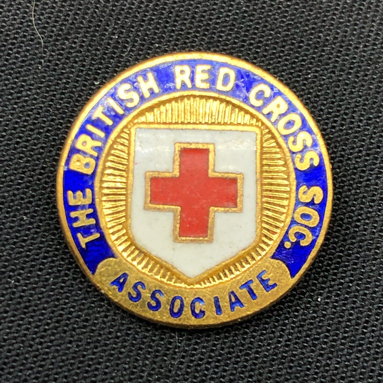 Vintage British Red Cross Society (BRCS) Associate Member Lapel Pin - The Militaria Shop