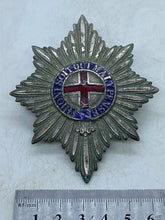 Load image into Gallery viewer, Original British Army Coldstream Guards Valise Badge with Enamel Centre
