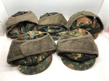 Charger l&#39;image dans la galerie, Original German Army Surplus Flecktarn Camouflaged Cap with Neck Cover - Size 59
