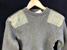 Load image into Gallery viewer, British Army Olive Jersey Utility Jumper Elbow Patches Wool Pullover - Size 1
