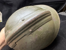 Load image into Gallery viewer, Original WW2 French Army M1926 Adrian Helmet Complete - Rare Large Size
