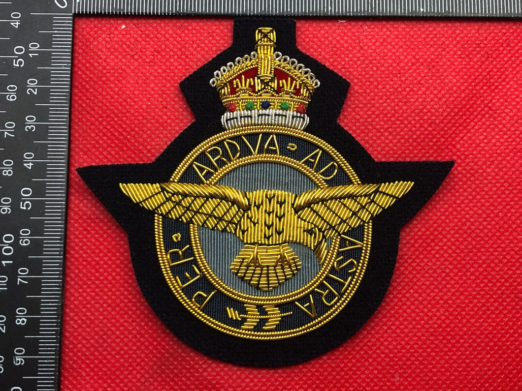 British RAF Royal Air Force Bullion Embroidered Blazer Badge