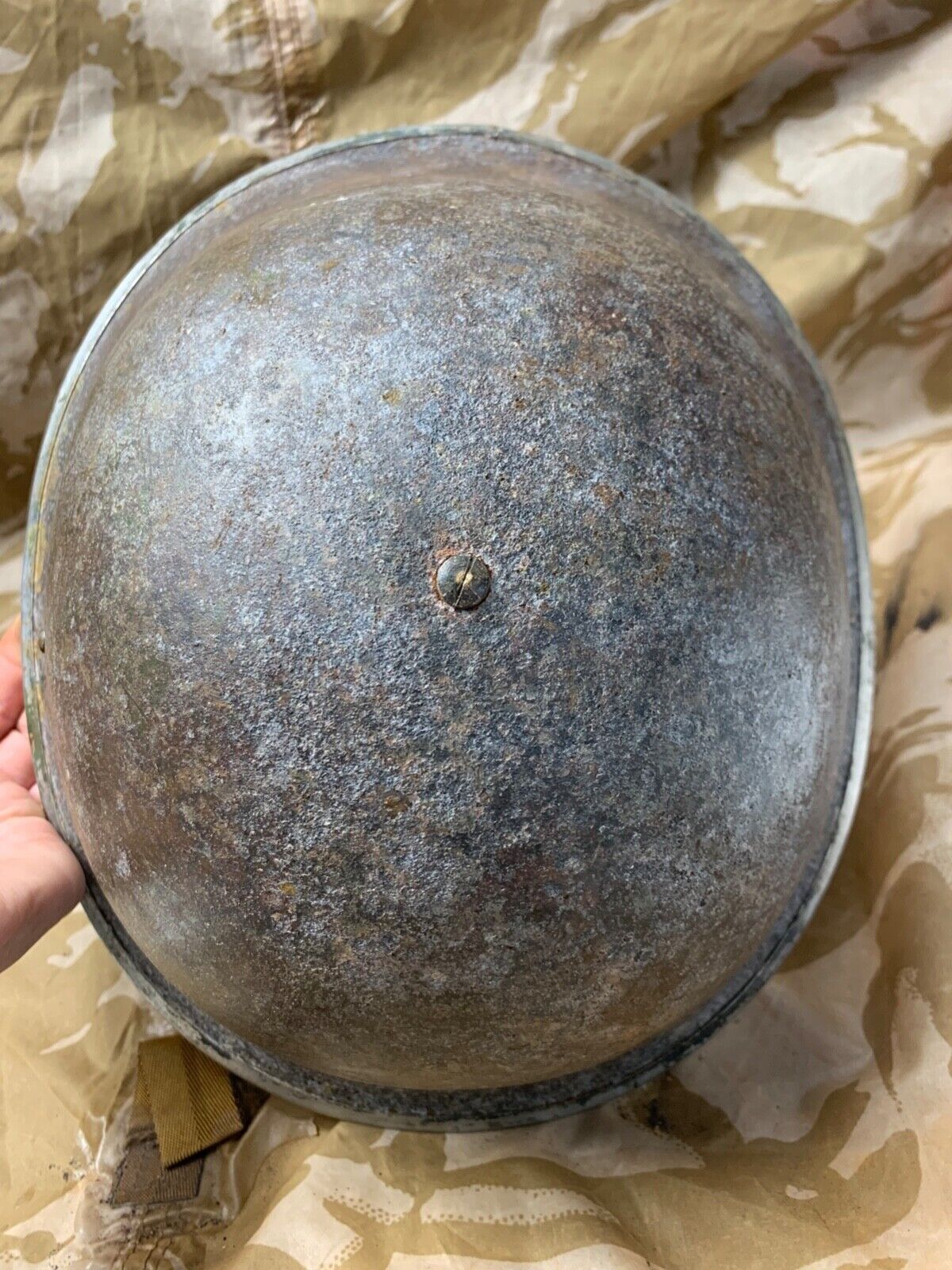 WW2 Mk3 High Rivet Turtle - British / Canadian Army Helmet - Nice Original - The Militaria Shop