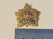 Load image into Gallery viewer, Original WW1 / WW2 Canadian Army, Gilt &amp; Enamel Sweetheart Brooch
