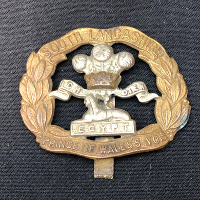 Original WW2 British Army Cap Badge - South Lancashire Prince of Wales Volunteer - The Militaria Shop