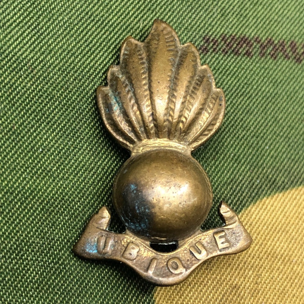 Original British Army WW2 Collar Badge - Royal Artillery - The Militaria Shop