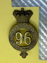 Load image into Gallery viewer, Original British Army - 96th Regiment (2nd Manchester Regiment) Glengarry Badge
