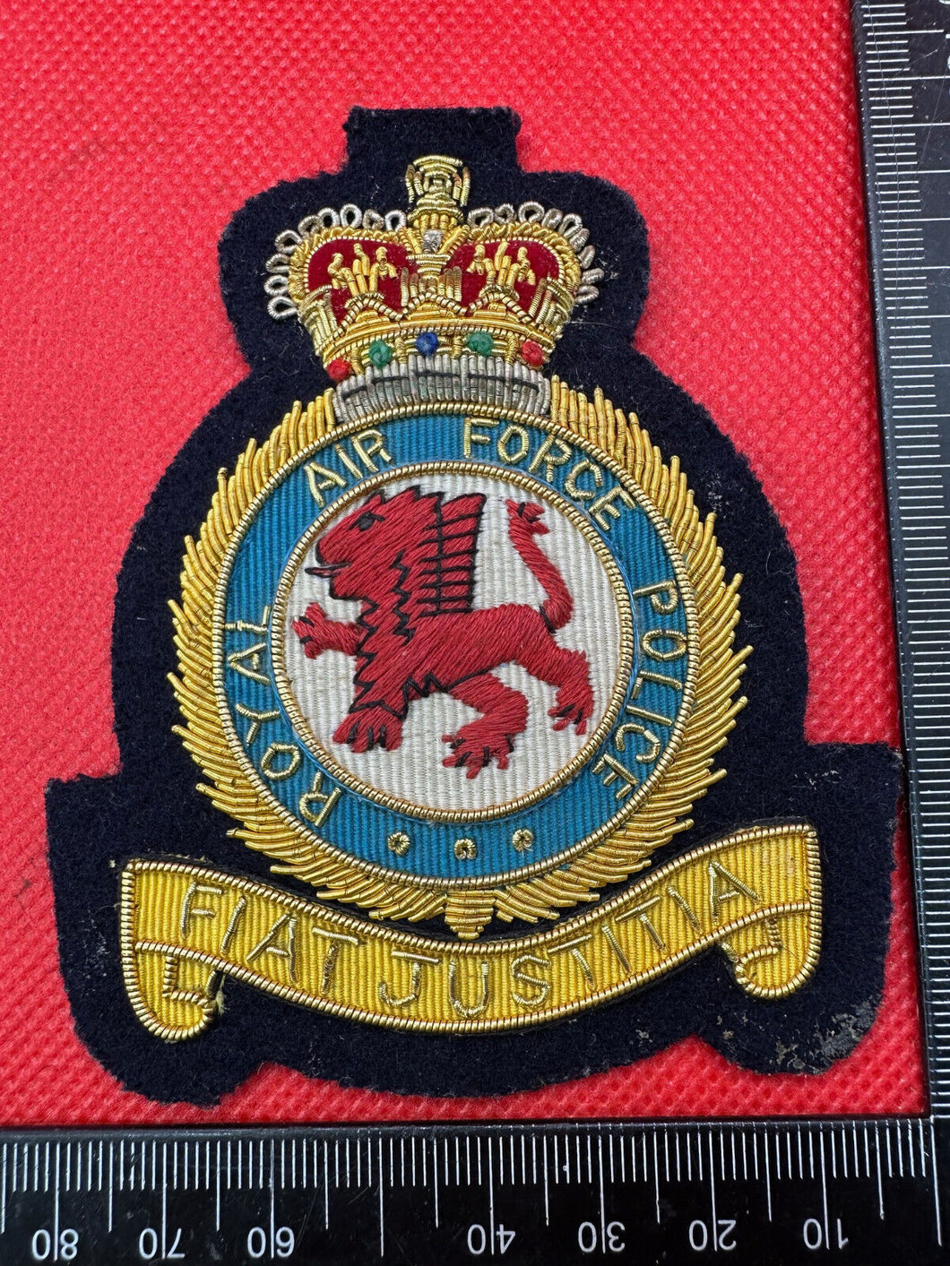 British RAF Royal Air Force Police Bullion Embroidered Blazer Badge