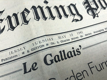 Load image into Gallery viewer, Original WW2 British Newspaper Channel Islands Occupation Jersey - May 1941
