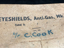 Load image into Gallery viewer, Original WW2 British Army Anti-Gas Eyeshields
