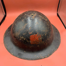 Load image into Gallery viewer, Original WW2 Mk1* British Army Brodie Combat Helmet &amp; Liner Set with Chinstrap
