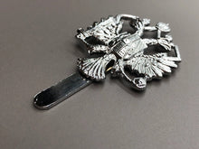 Load image into Gallery viewer, Genuine British Army Queen&#39;s Dragoon Guards Anodised (Staybrite) Cap Badge
