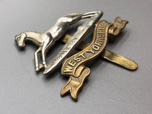 Load image into Gallery viewer, Original WW1 British Army Cap Badge - West Yorkshire Regiment
