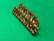 Load image into Gallery viewer, Genuine British Army Royal Hussars (ROYAL/HUSSARS) Staybrite Shoulder Title
