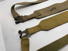 Load image into Gallery viewer, Original WW2 British Army 37 Pattern Canvass L Straps Set
