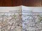 Original WW2 British Army GSGS OS Map Great Britain - Shrewsbury & Welshpool - The Militaria Shop