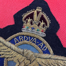 Load image into Gallery viewer, British RAF Royal Air Force Bullion Embroidered Blazer Badge - Kings Crown
