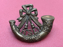 Load image into Gallery viewer, Original WW2 British Army Kings Crown Collar Badge - Shropshire Light Infantry
