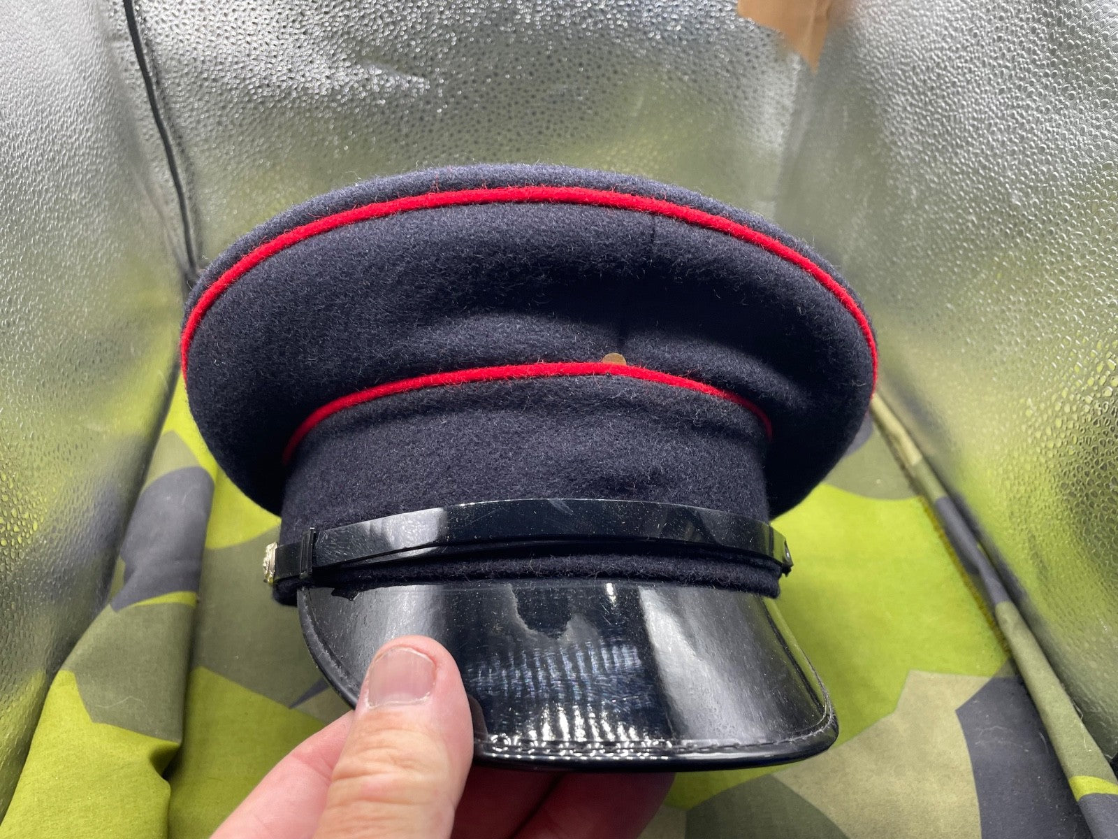 Original British Army Royal Engineers Peaked Cap - Size 56cm Approx - The Militaria Shop