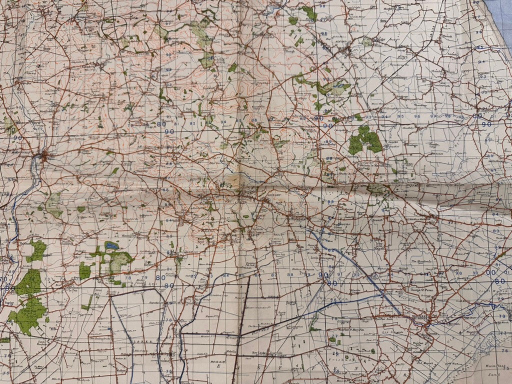 Original WW2 British Army GSGS OS Map England - Horncastel & Skegness - The Militaria Shop
